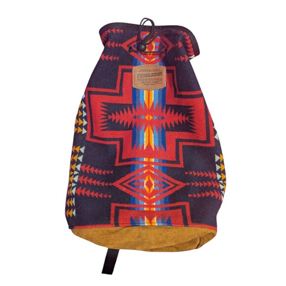Pendleton Western Sling Bucket Bag Wool Suede Americana Hertiagecore Cabincore - Picture 1 of 8